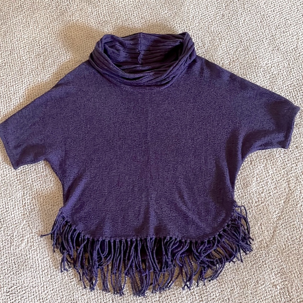 Women purple crowl neck sweater size M